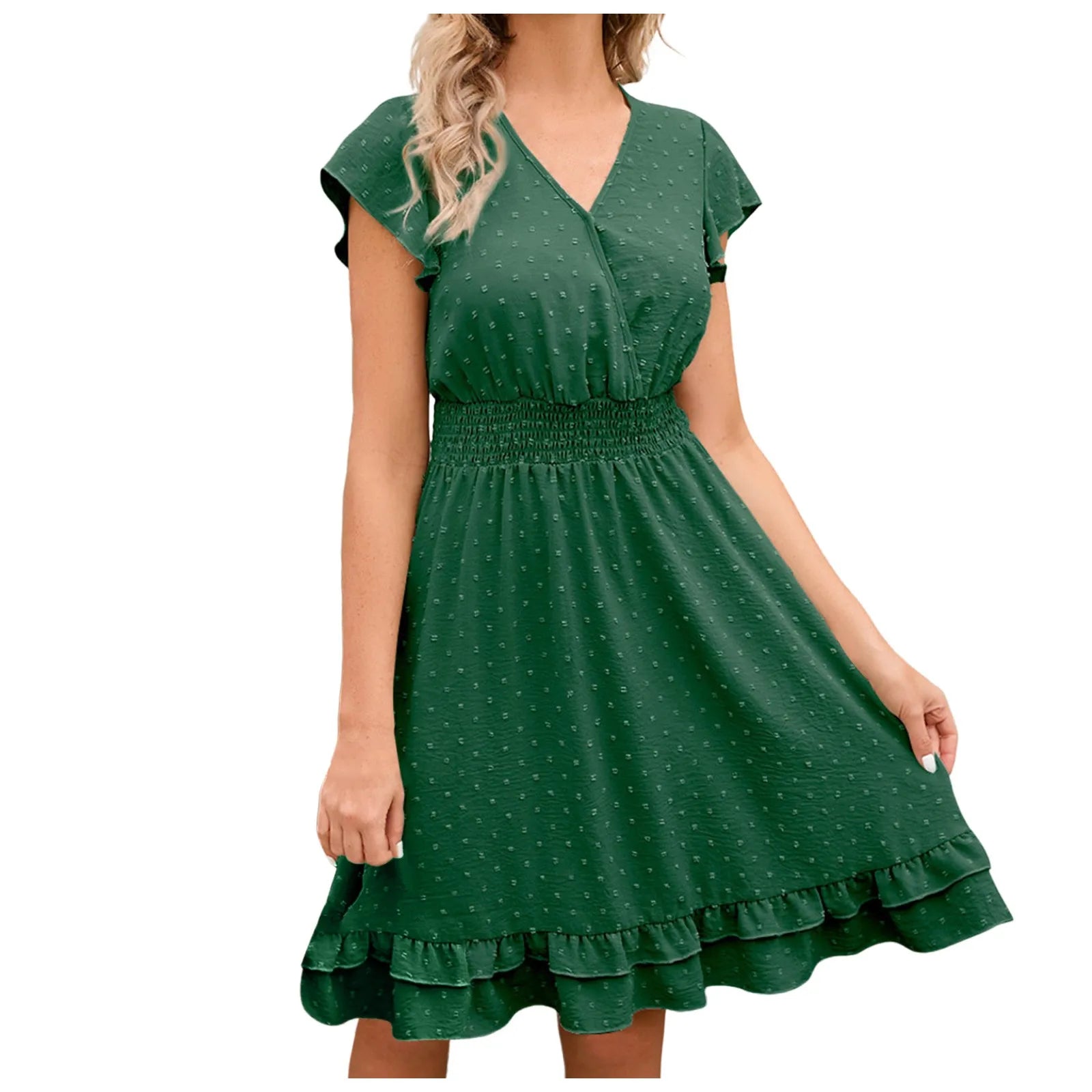 Blaues Blumen-Midikleid - Rebekah
