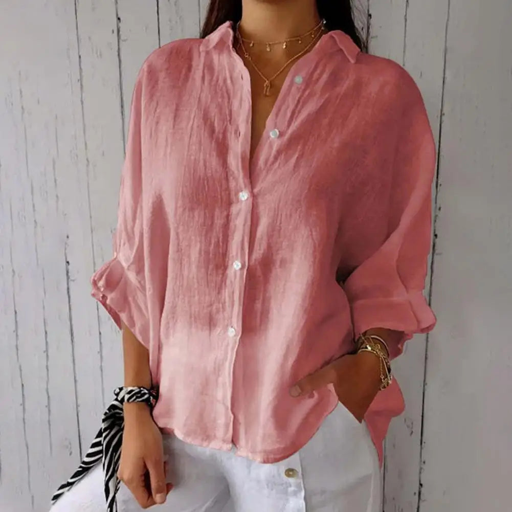 Weiße lässige Vintage-Bluse - Luna