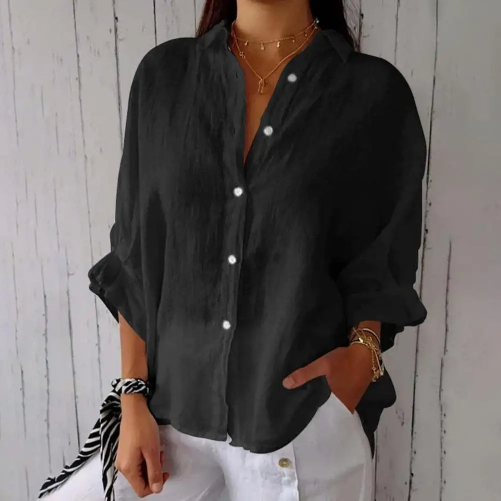 Weiße lässige Vintage-Bluse - Luna