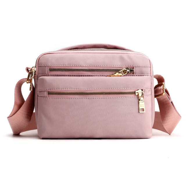 Rosa Nylon Crossbody-Tasche - Roxana
