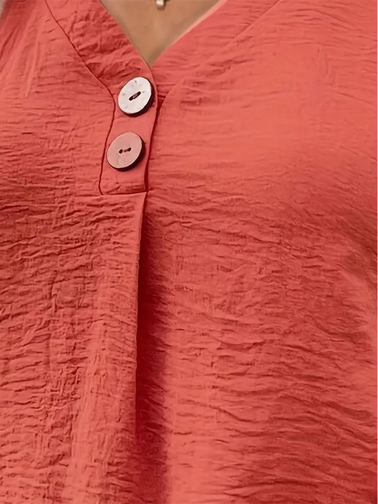 Shelbi - Schickes Oranges Plus Size Shirt
