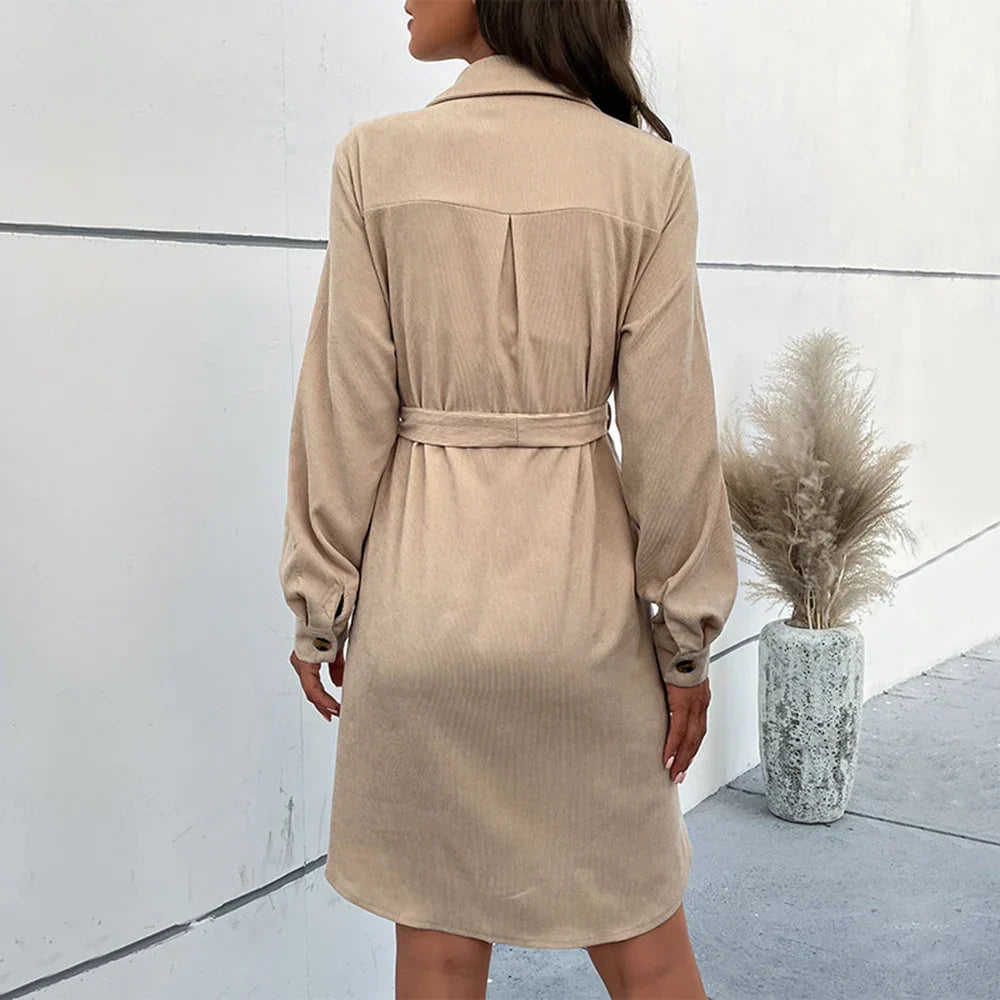 Khaki Cardigan Kleid - Isabella