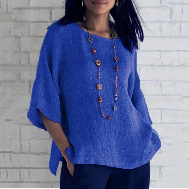 Blaues Casual T-Shirt - Esmee