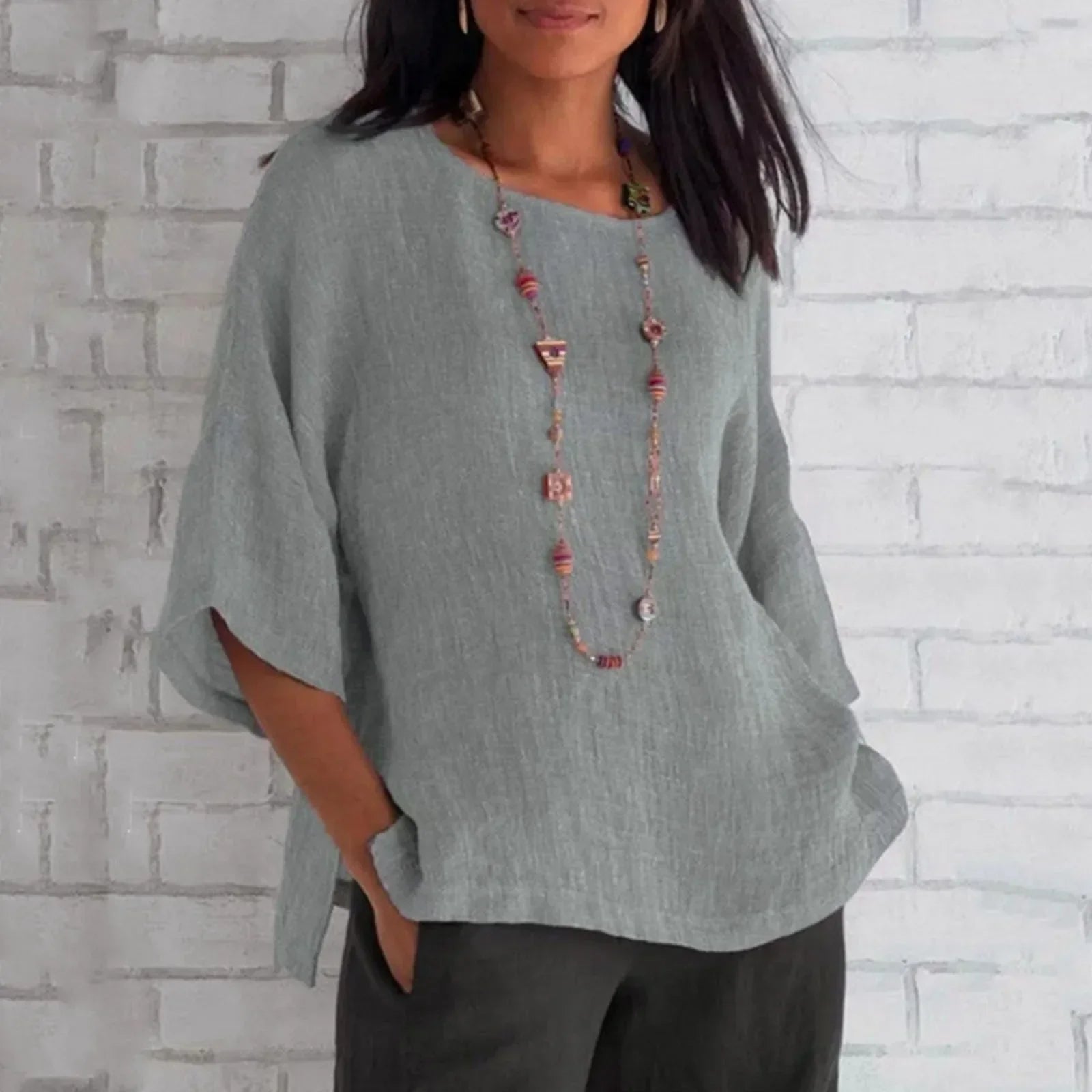 Blaues Casual T-Shirt - Esmee