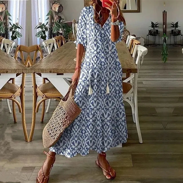 Blaues Sonniges Kleid - Alita