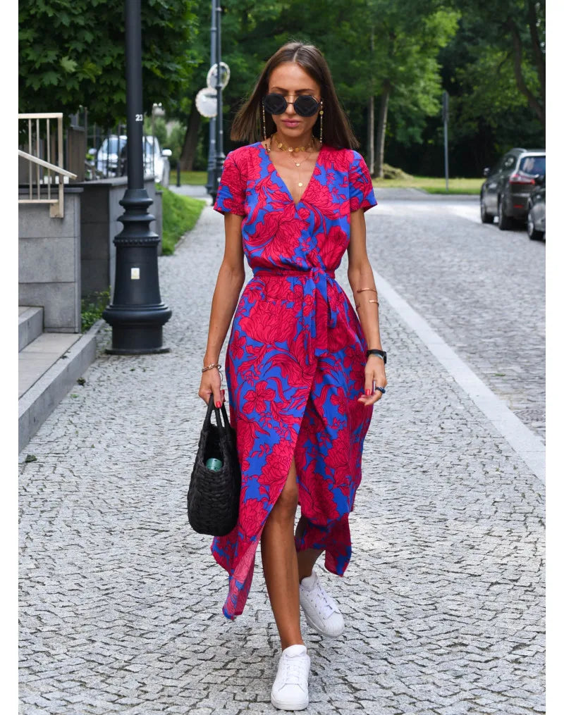 Blaues Elegantes Kleid - Albina