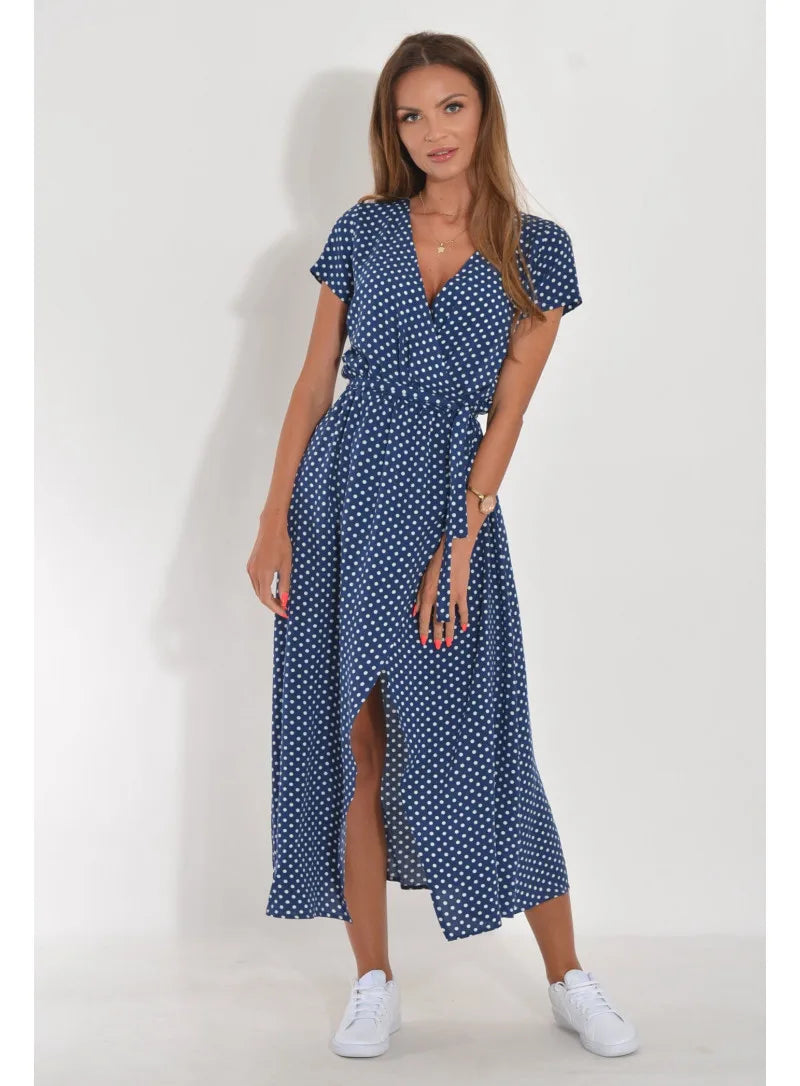 Blaues Elegantes Kleid - Albina