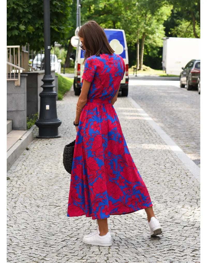 Blaues Elegantes Kleid - Albina