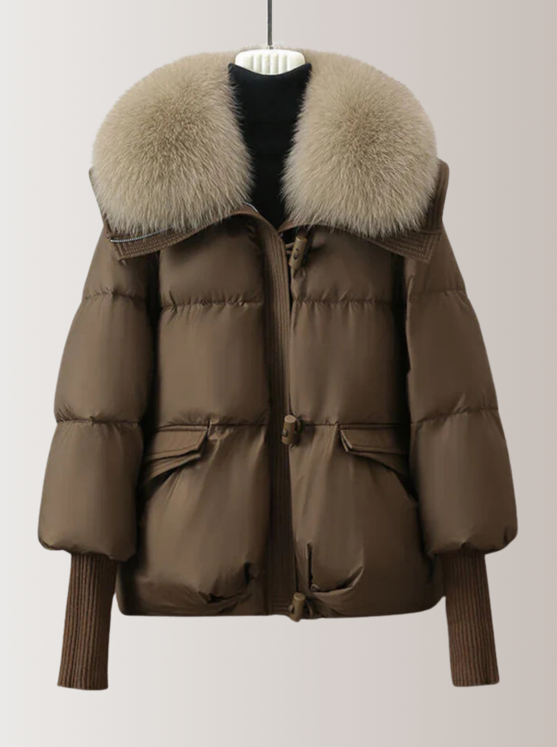 Winter-Steppjacke Schwarz - Vega