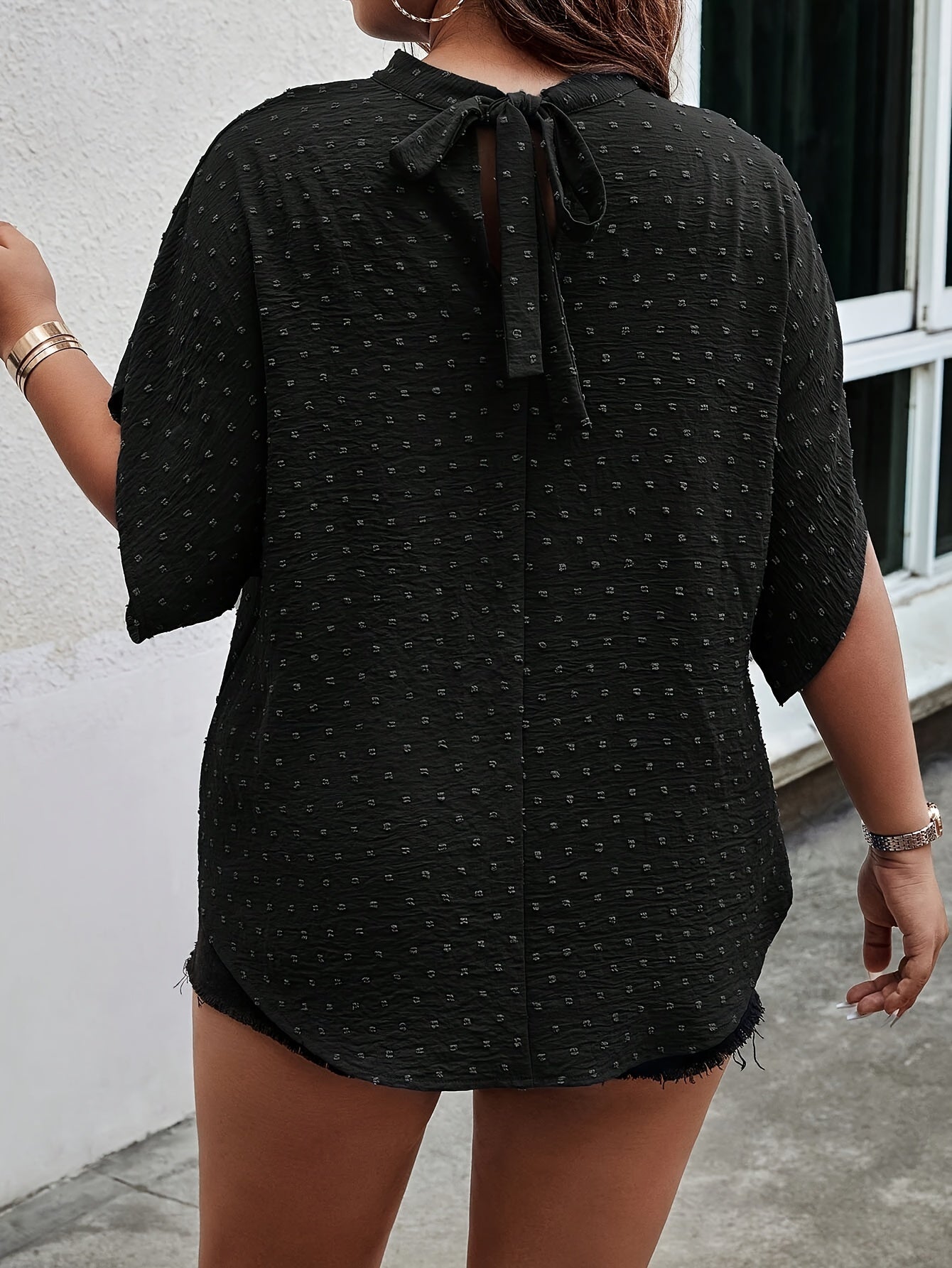 Schwarze Punkte Bluse - Lena