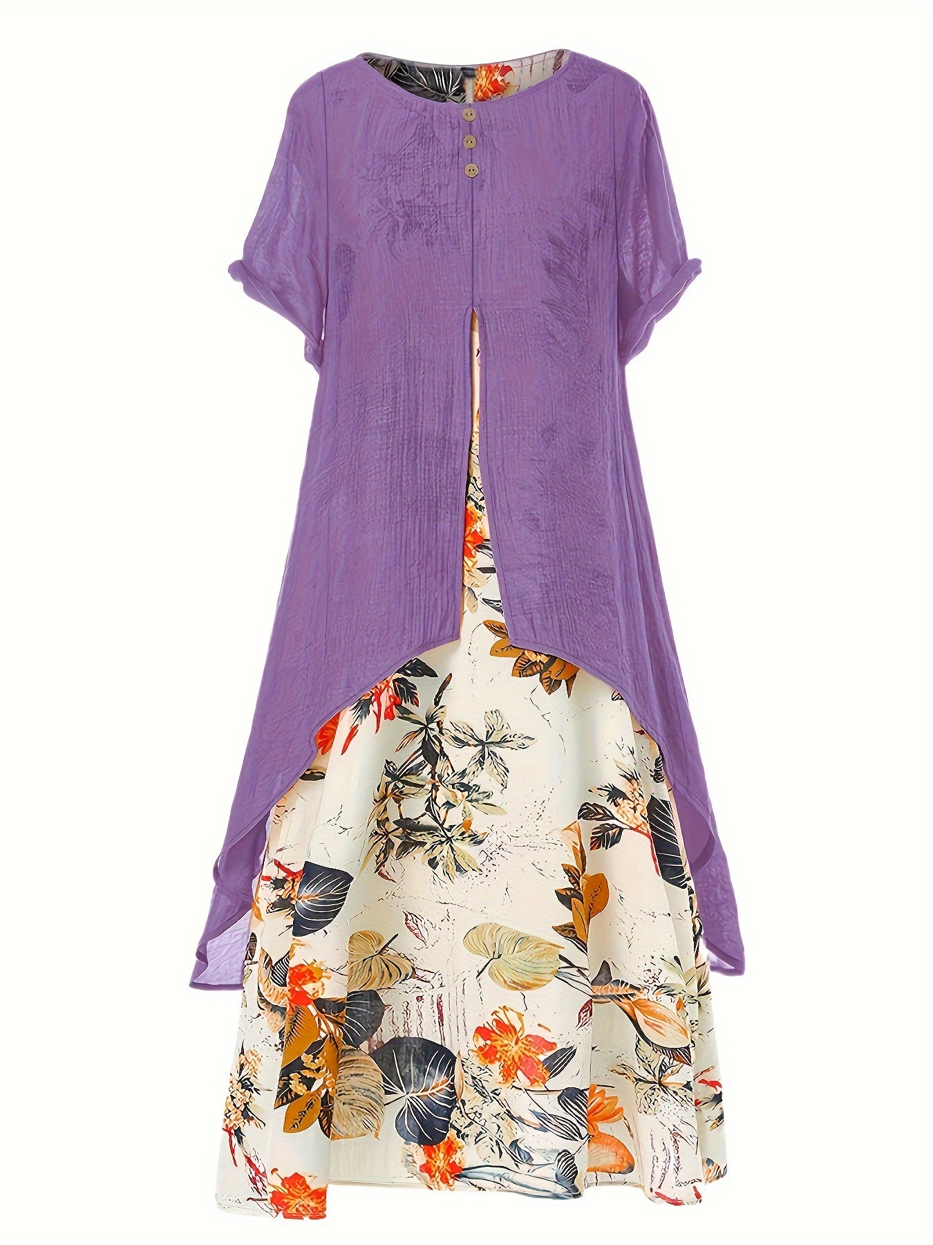 Gelbes Florales Maxikleid - Hannah