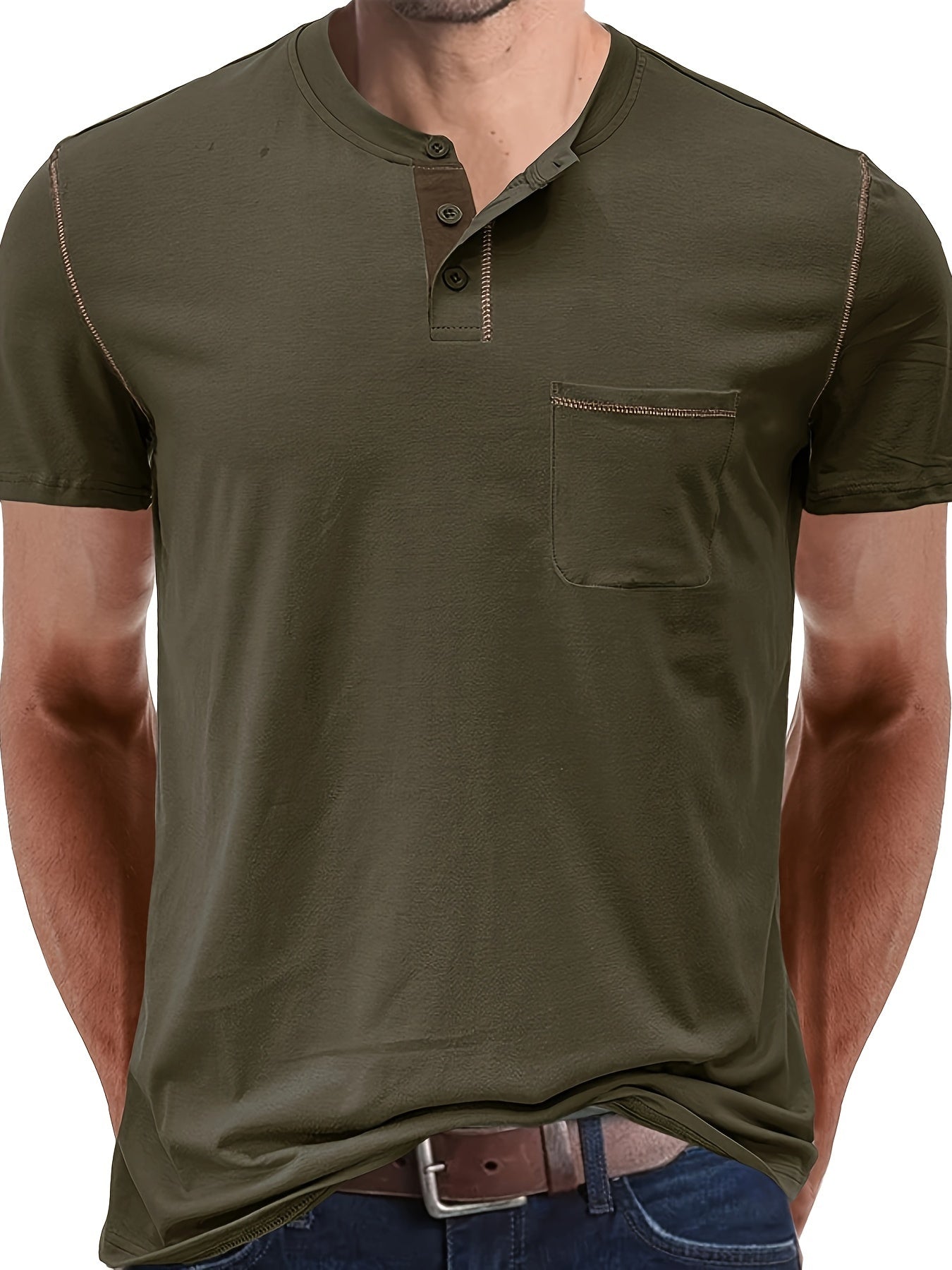 Königsblaues Henley T-Shirt - Finn