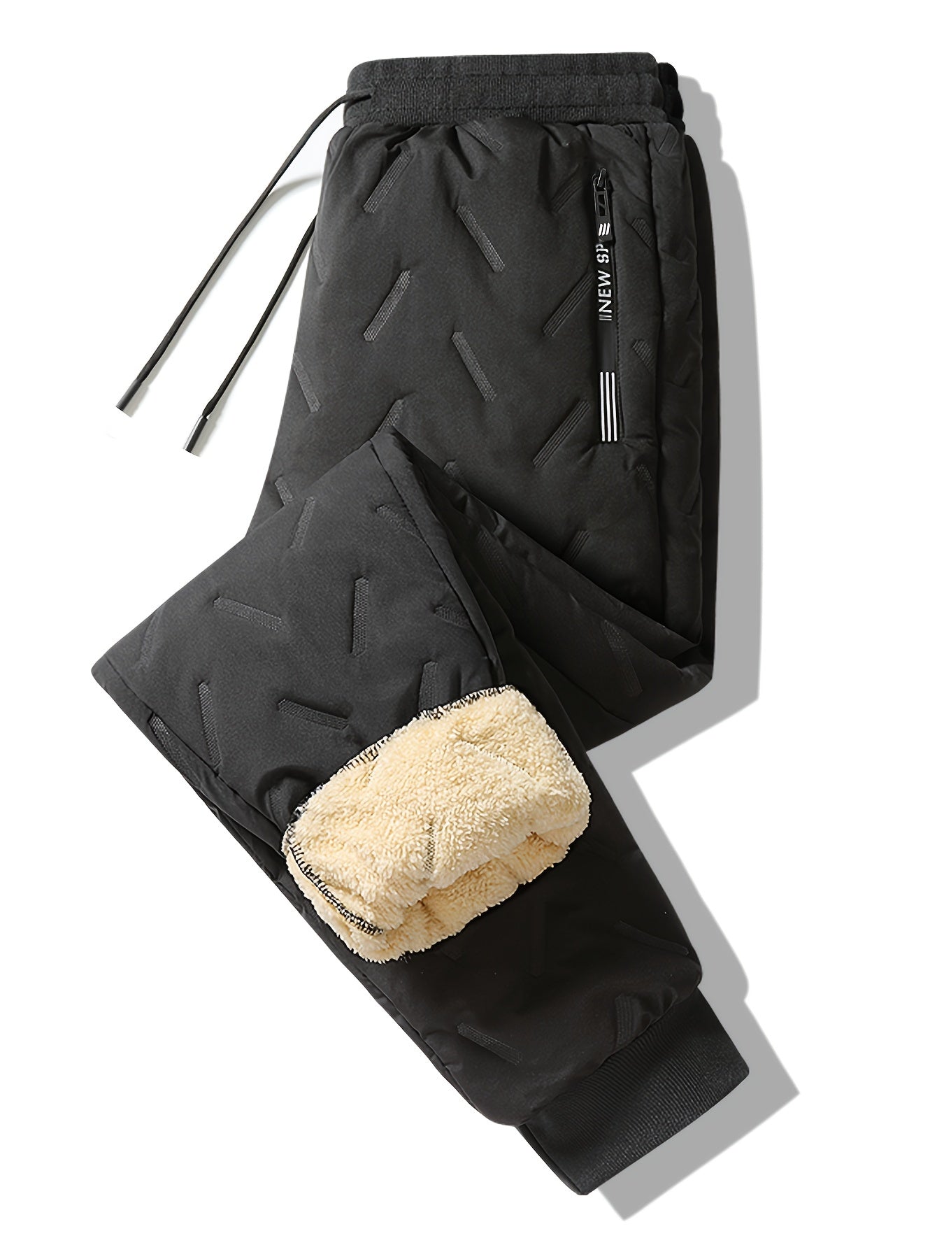 Graue Winter-Fleece-gefütterte Hose für Herren - Thomas