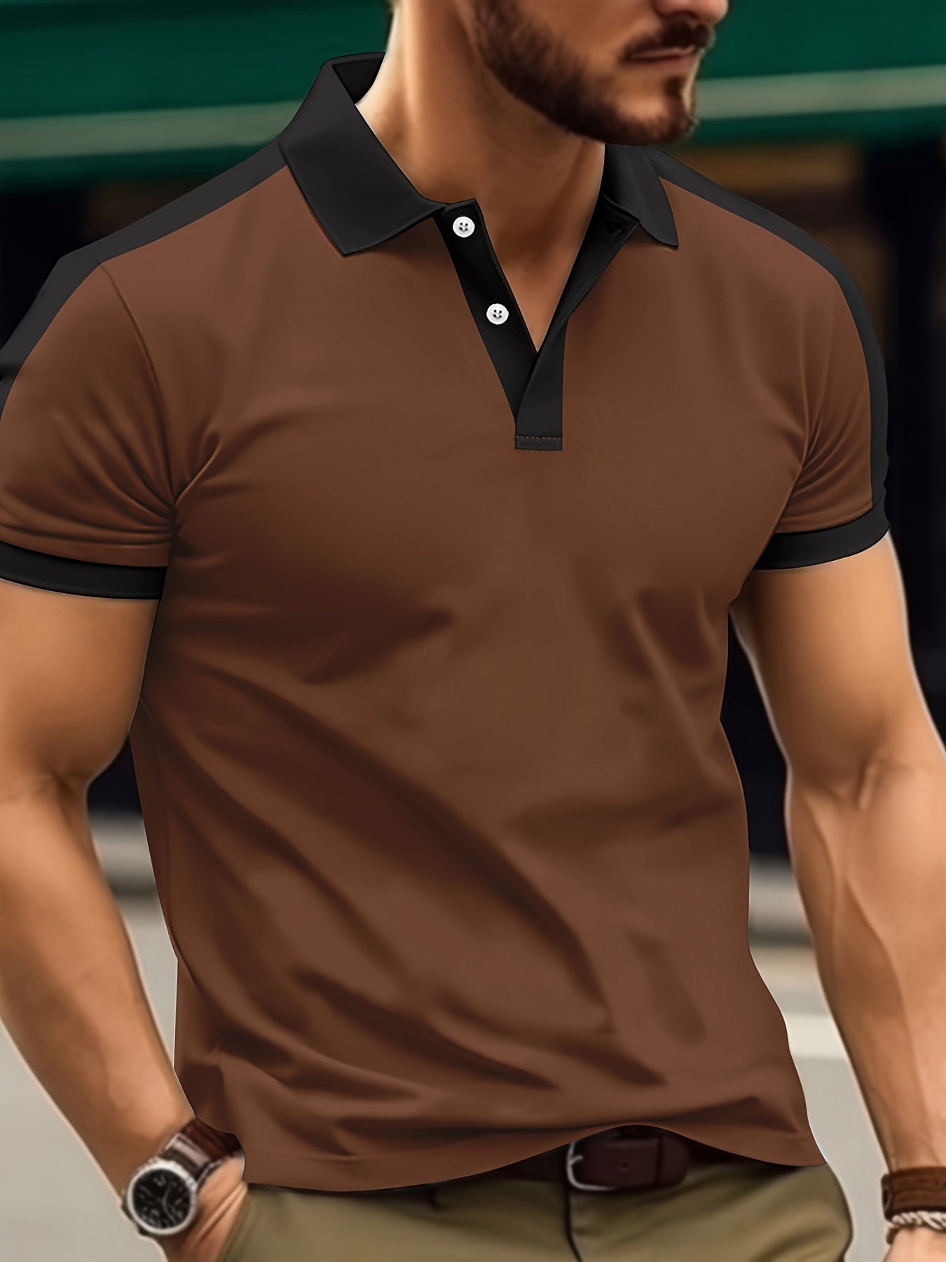 Marineblaues Golfshirt - Max