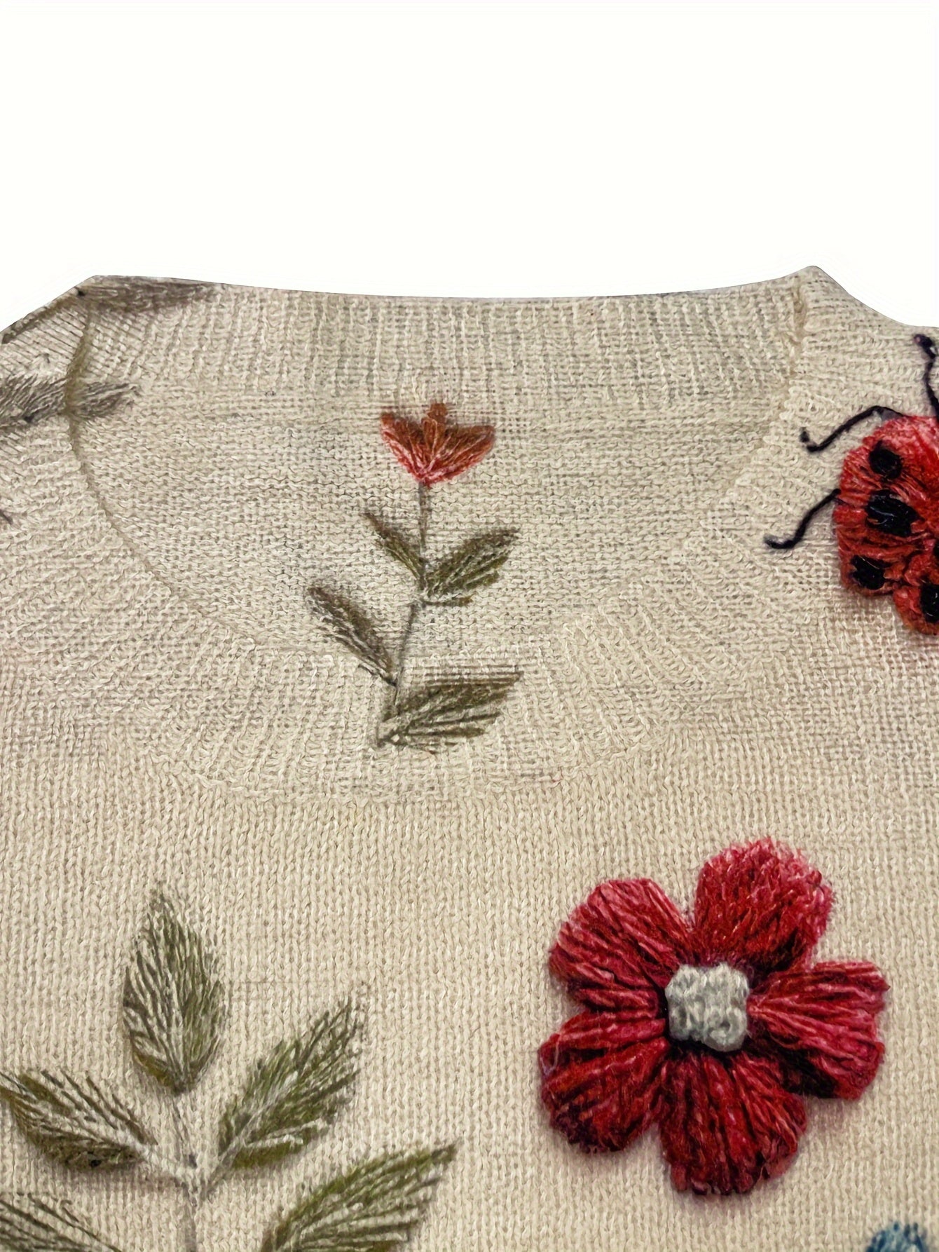 Apricot Blumen & Libellen Print Pullover - Fleur