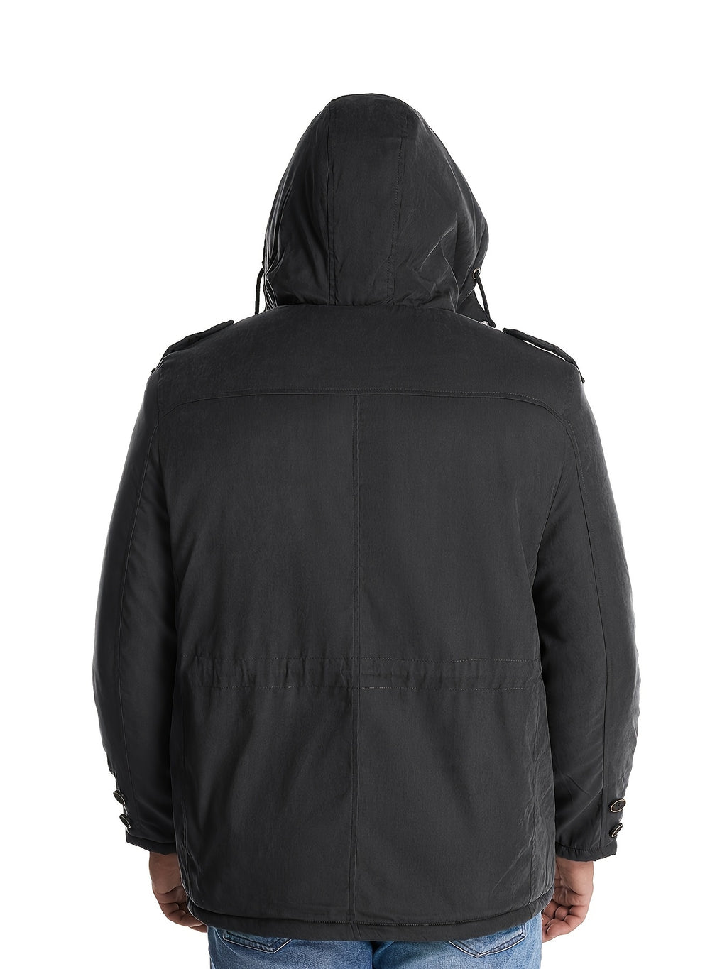 Schwarze Cargo-Winterjacke – Paul