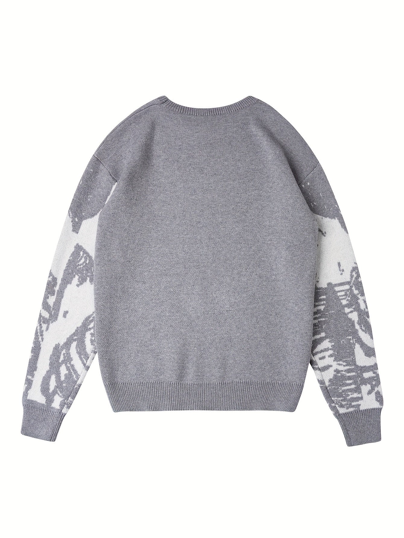 Schwarzer Strickpullover mit Totenkopf-Print - Finn