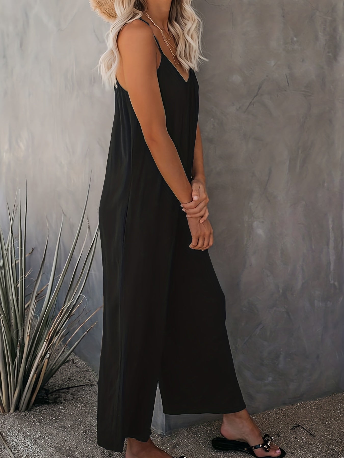 Schwarzer Jumpsuit - Lara