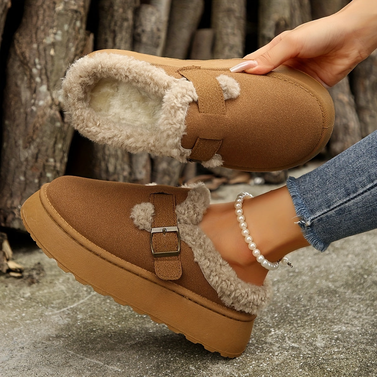 Dunkelbraune Winter Sneakers - Noor