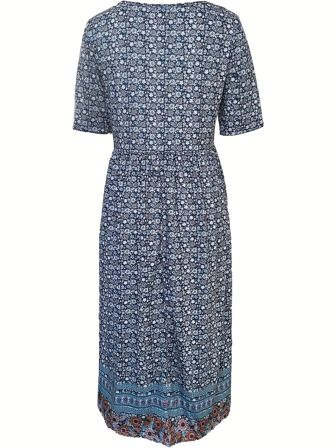 Blaues Boho Maxikleid - Lena