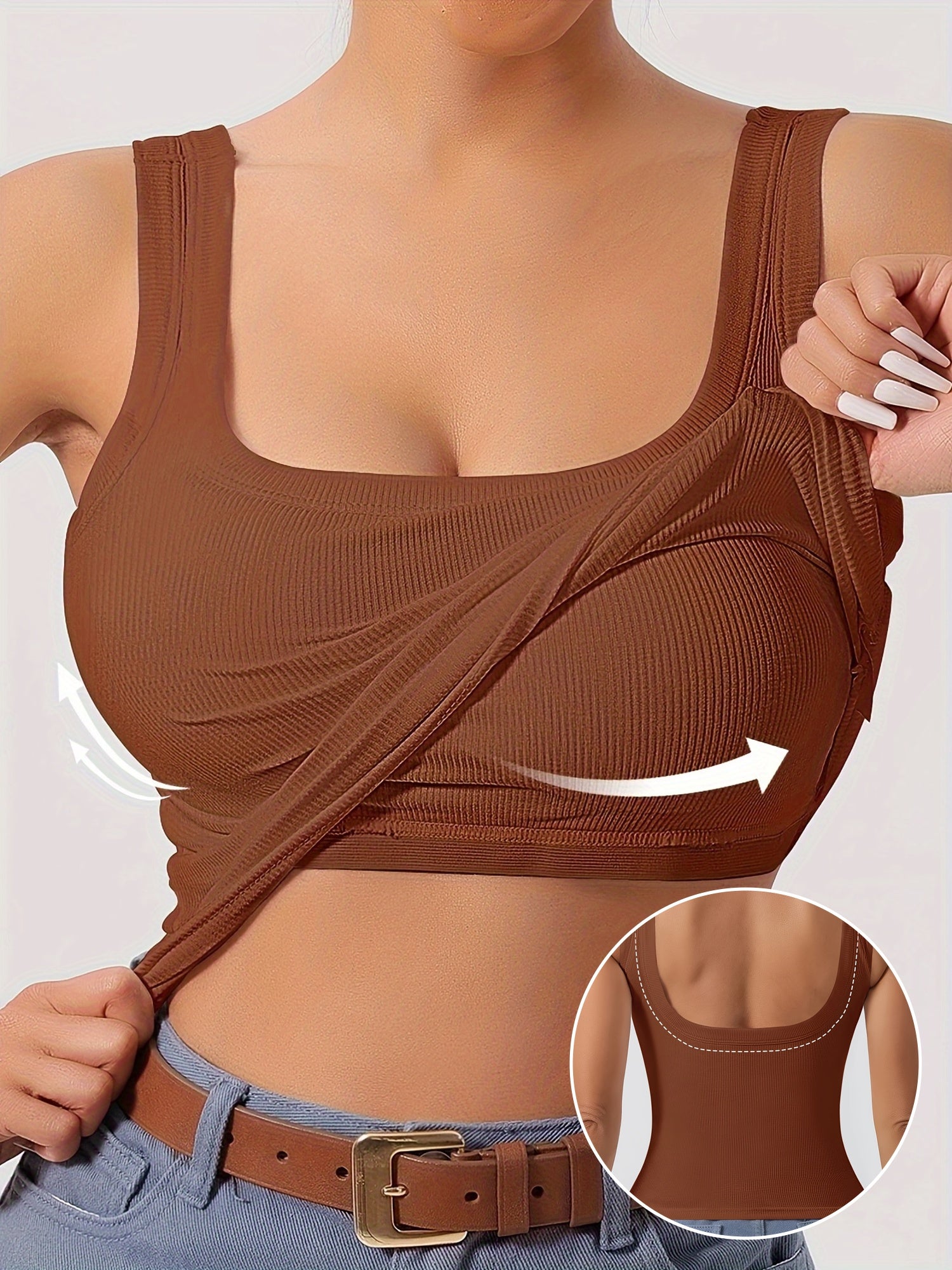 Graues Slim Fit Tanktop - Lara