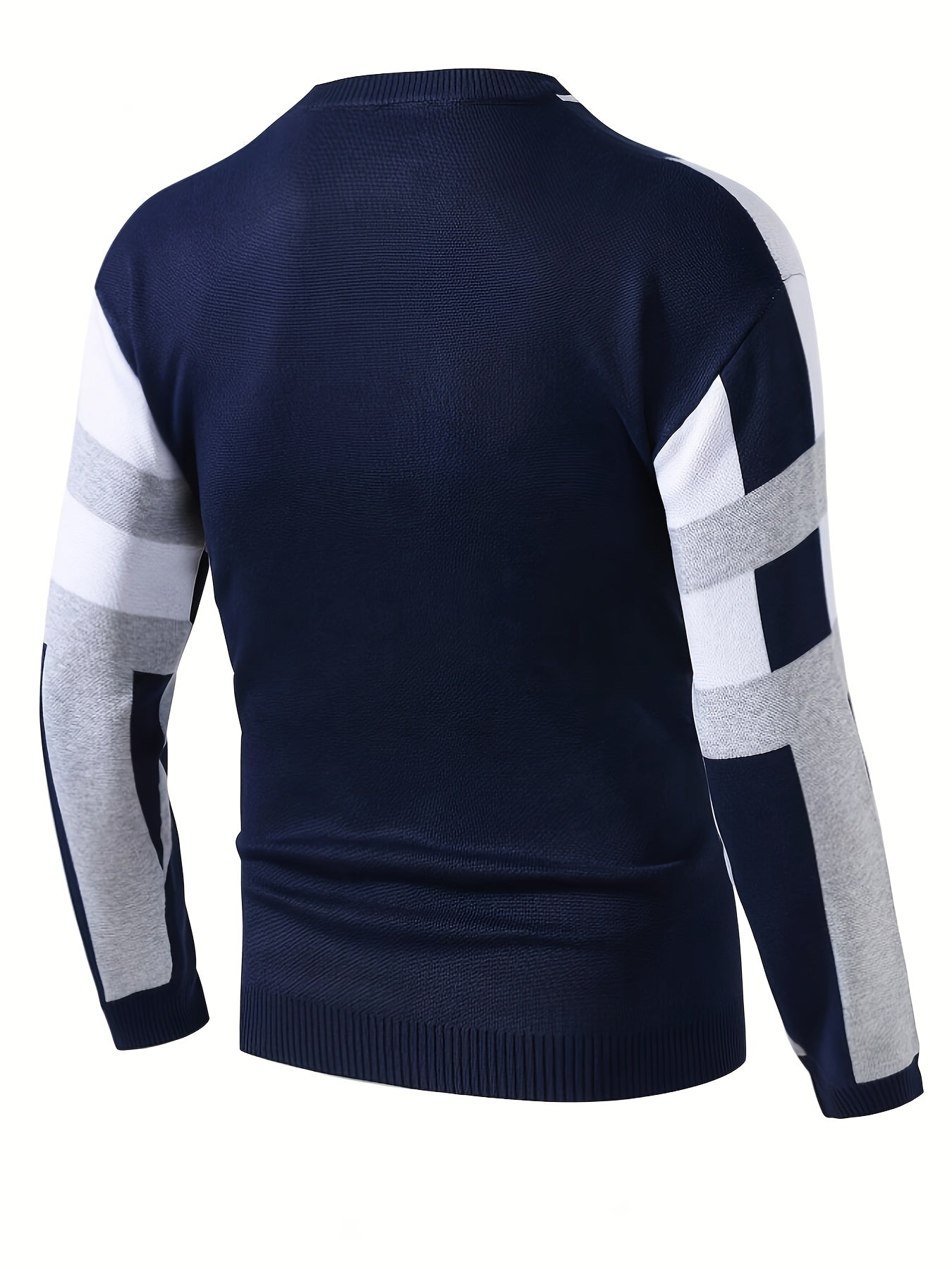 Schwarz-Grauer Color-Block Pullover – Max