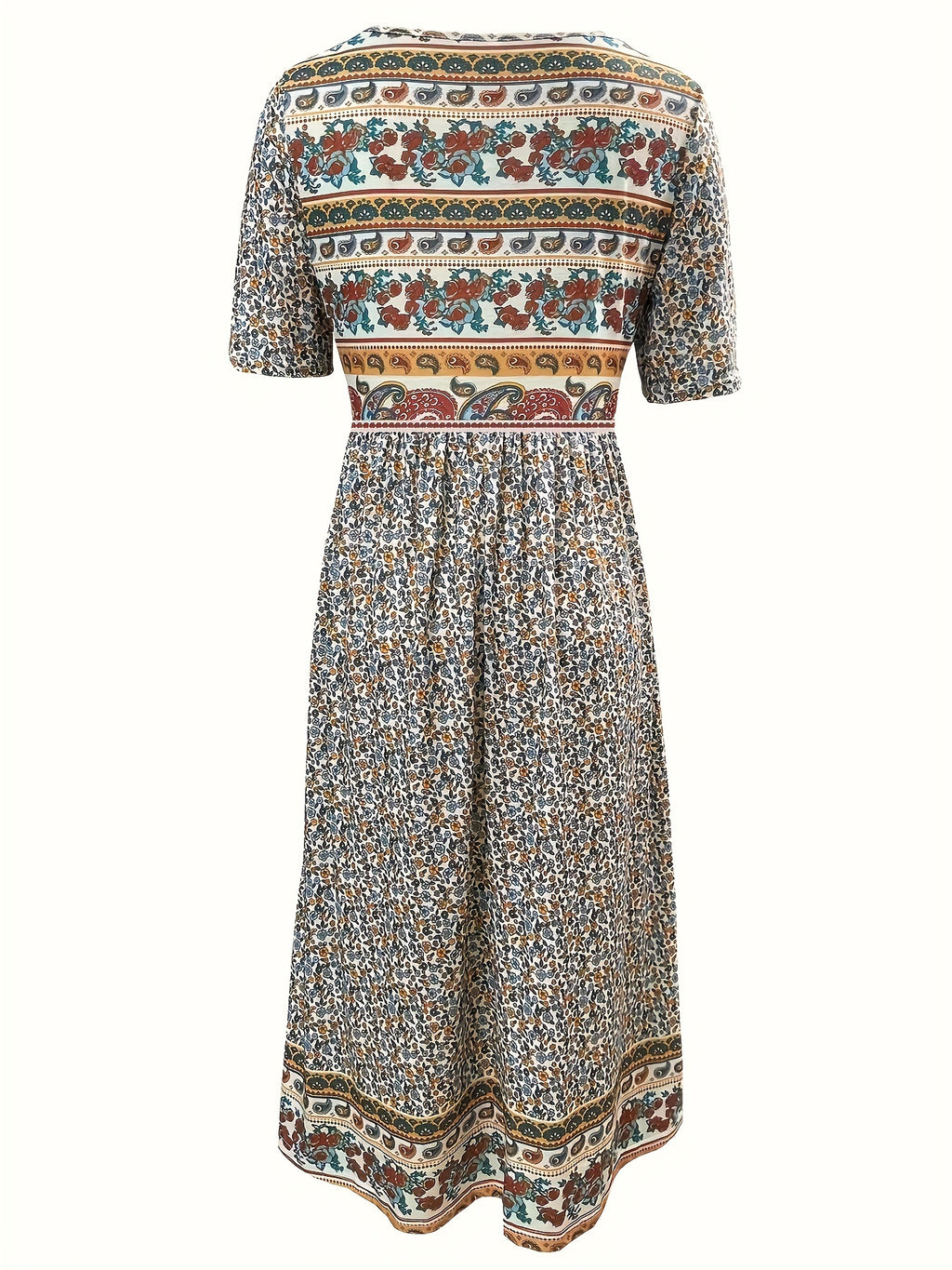Blaues Boho Maxikleid - Lena