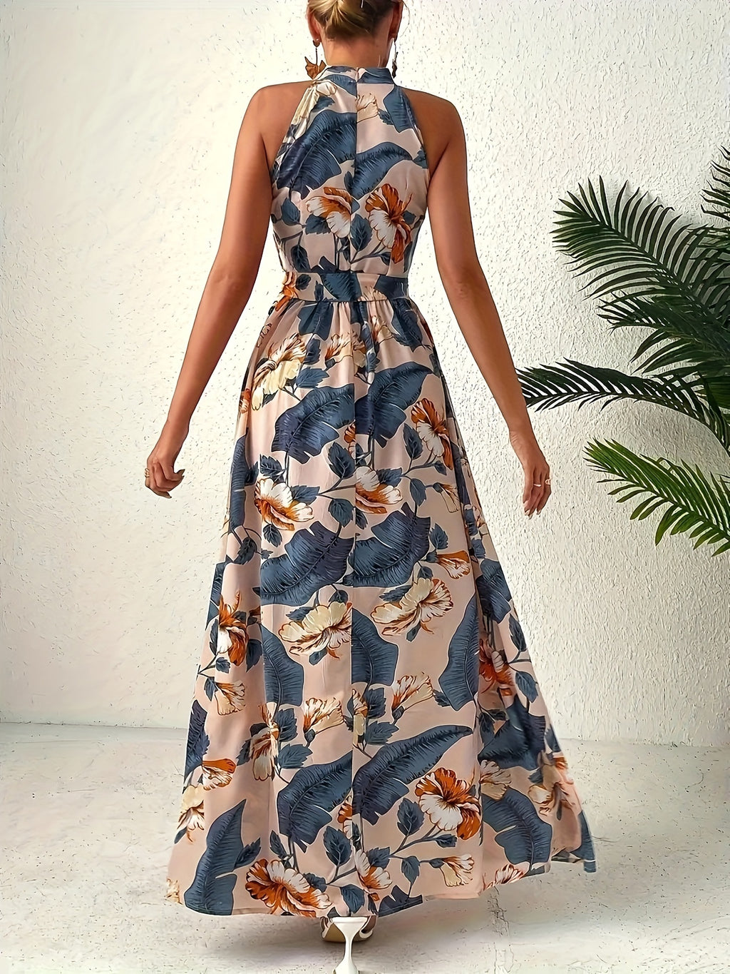 Karamellfarbenes Maxikleid - Lena