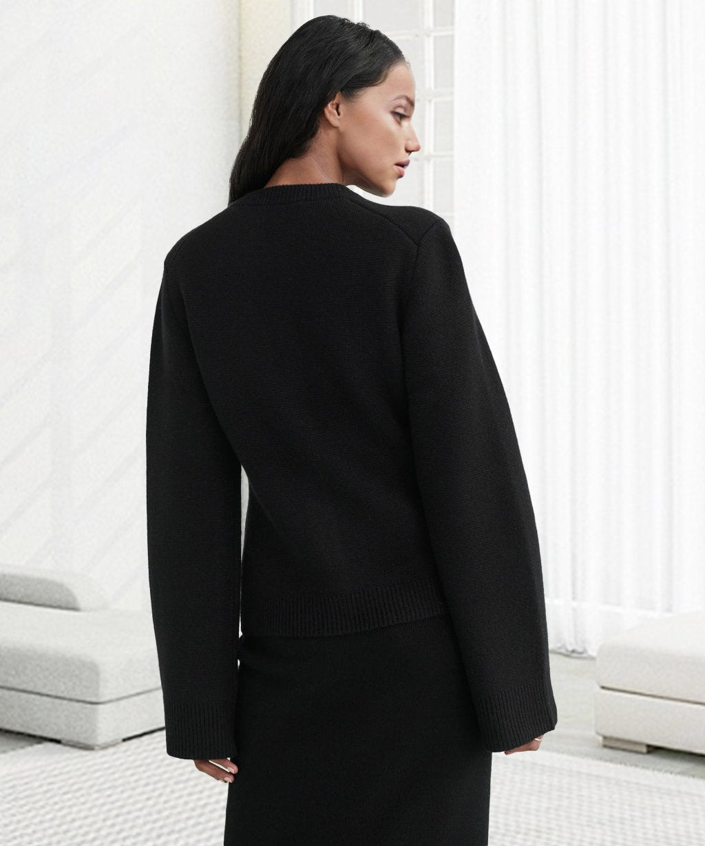 Cremefarbener Strick-Cardigan - Bella