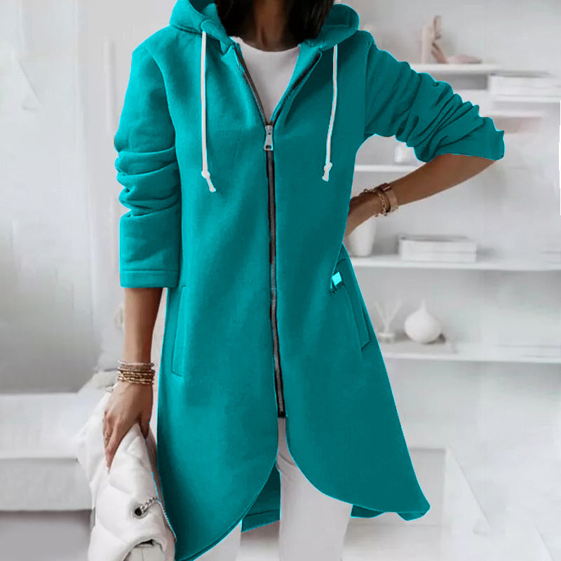 Lange Stilvolle Jacke Rosa - Sofia