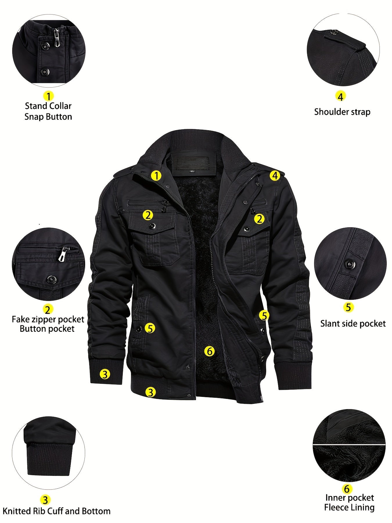 Schwarze Winterjacke Explorer – Sam