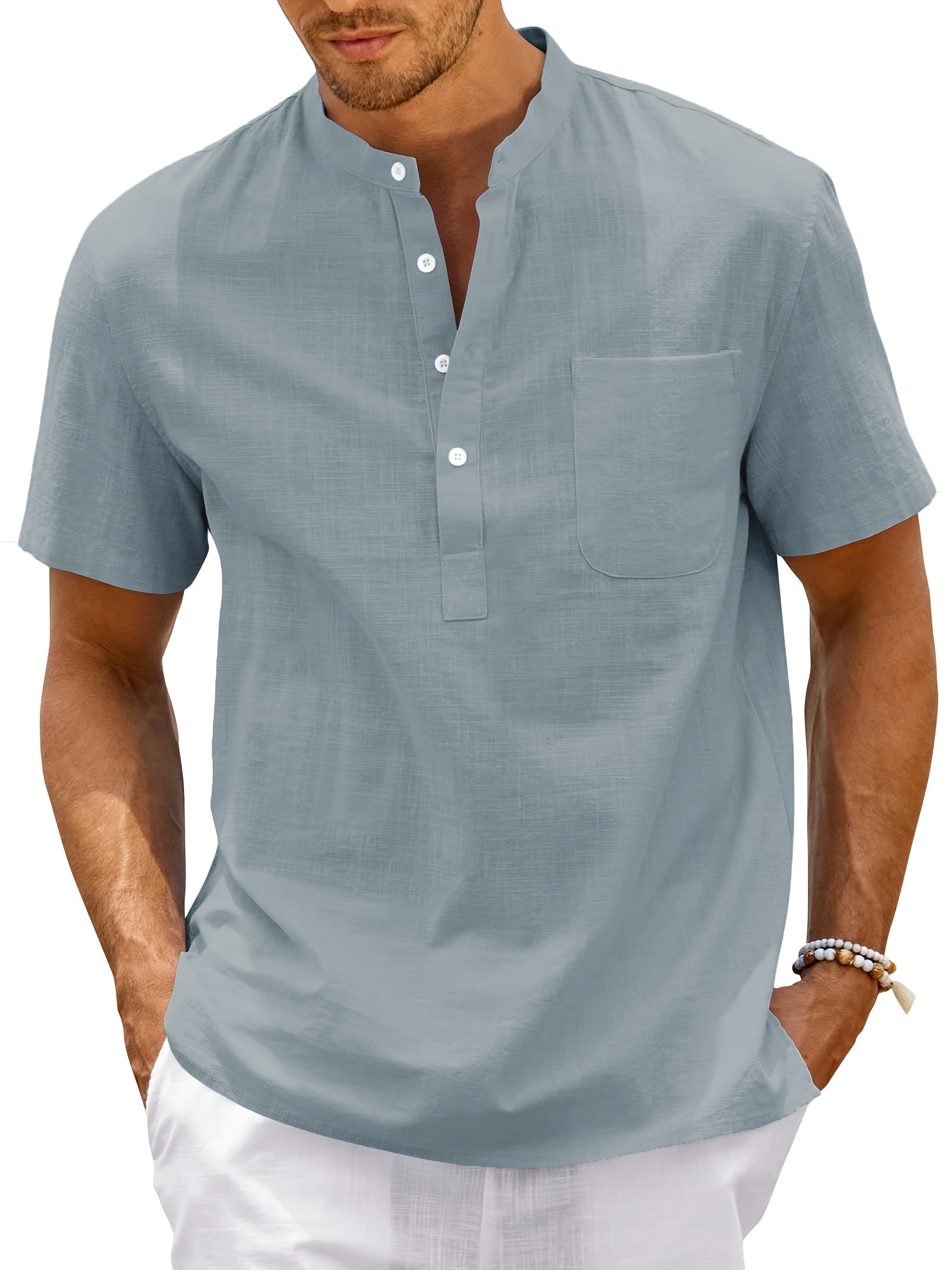 Marineblaues Henley-Hemd - Felix