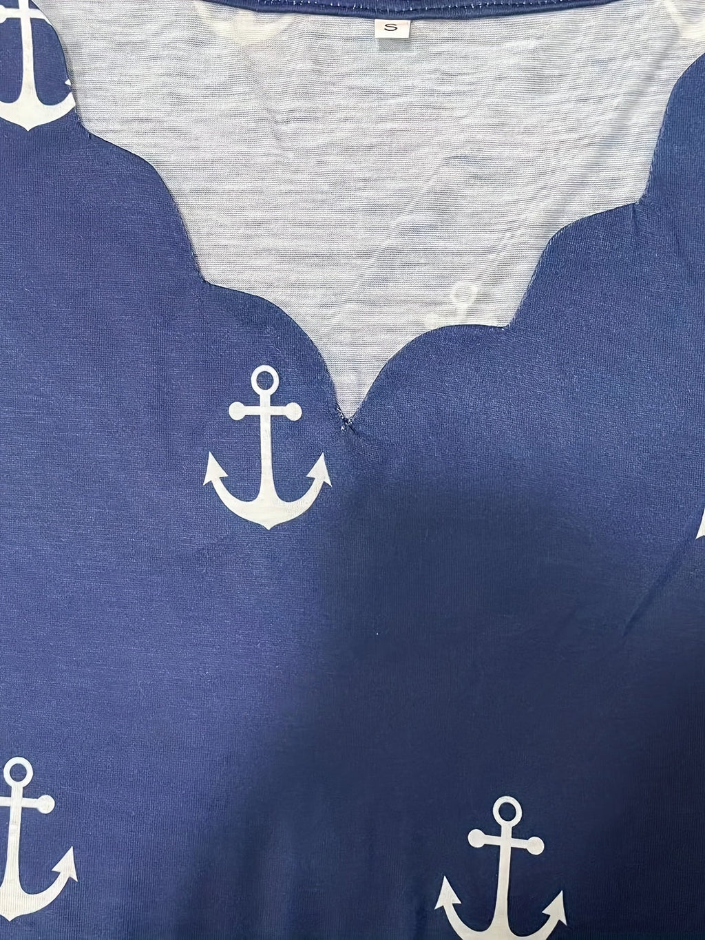 Blaues Anker-Print-Kleid - Maren