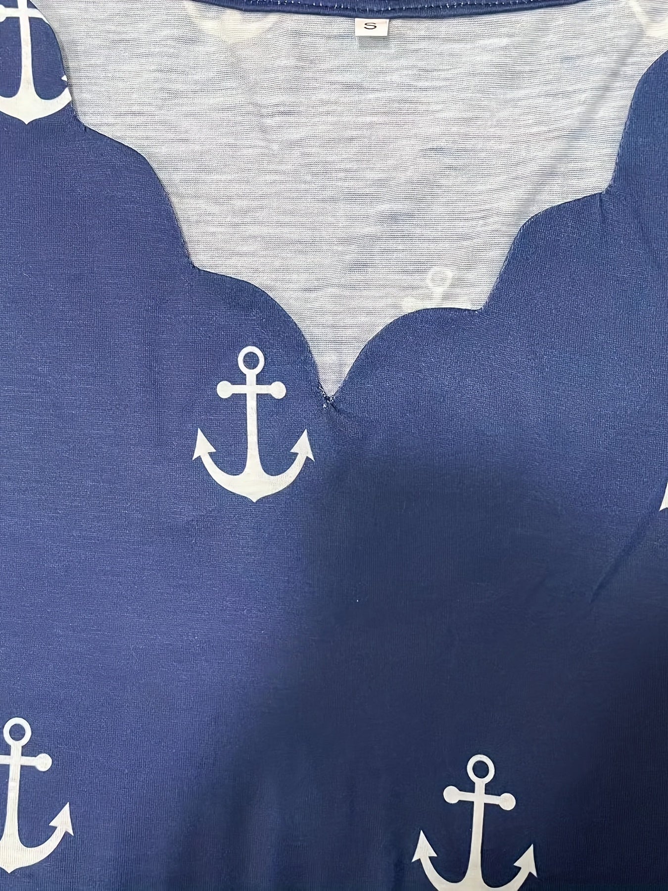 Blaues Anker-Print-Kleid - Maren