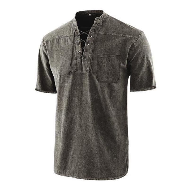 Grünes Gotisches Retro T-Shirt für Herren - Finn
