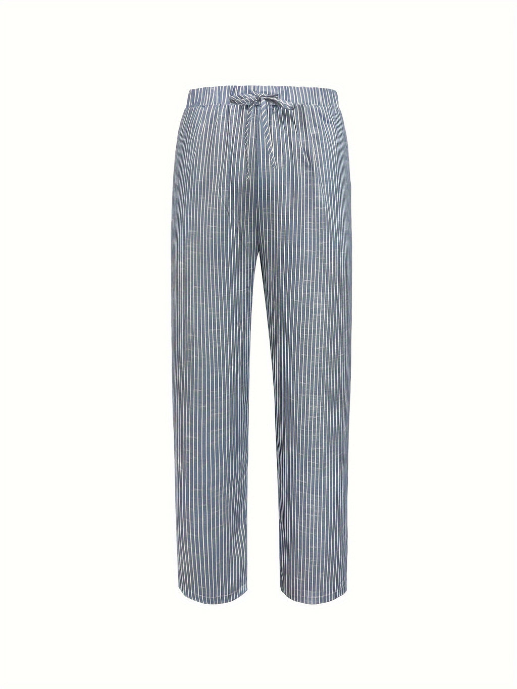 Blau-Graue Plus Size Gestreifte Hose - Clara