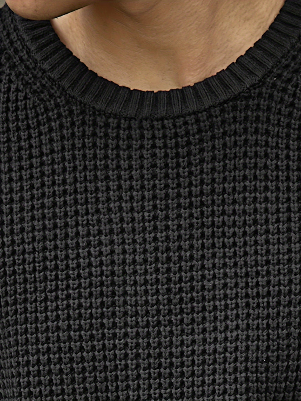 Schwarzer Strickpullover für Herren - Finn