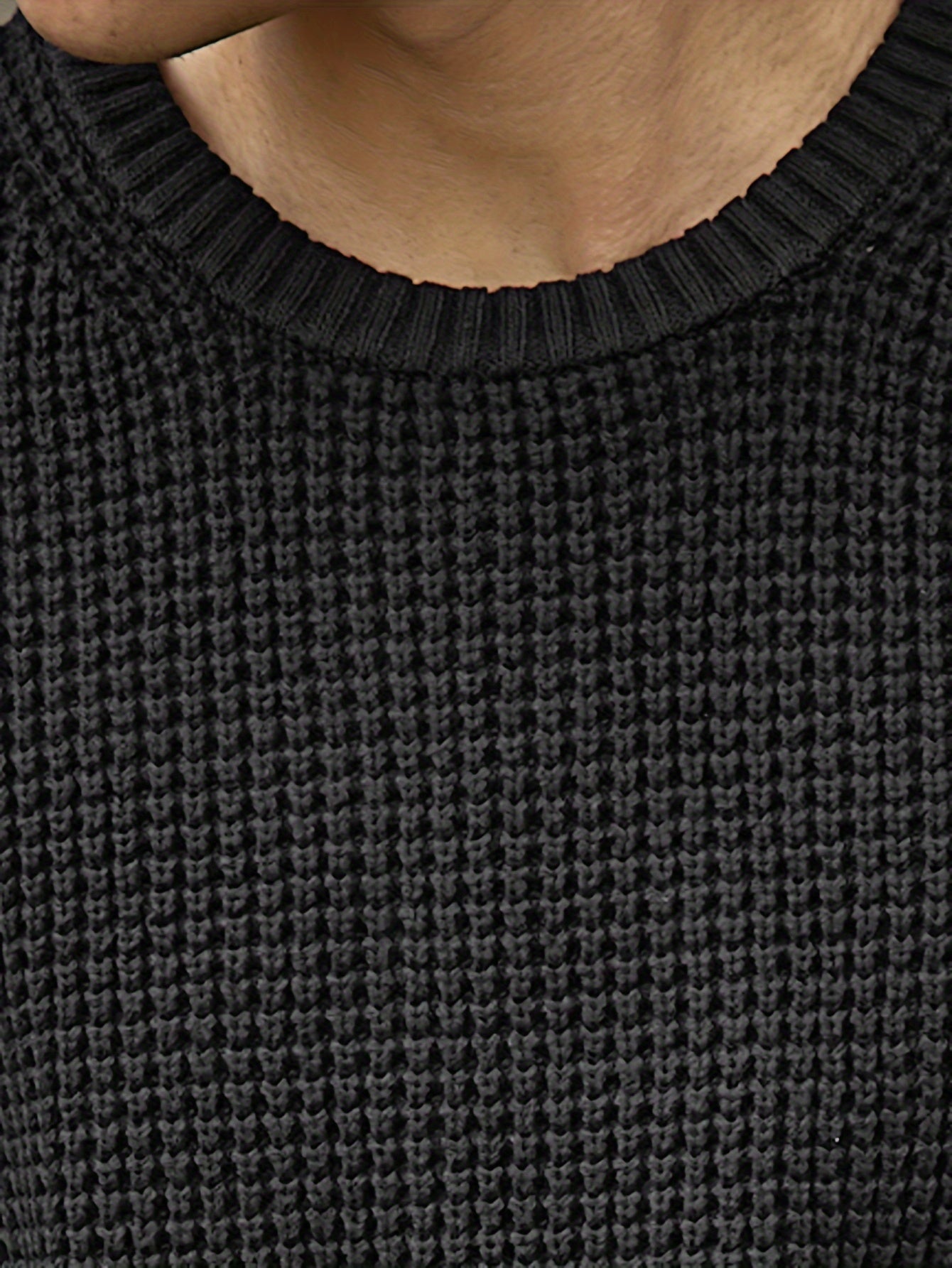 Schwarzer Strickpullover für Herren - Finn