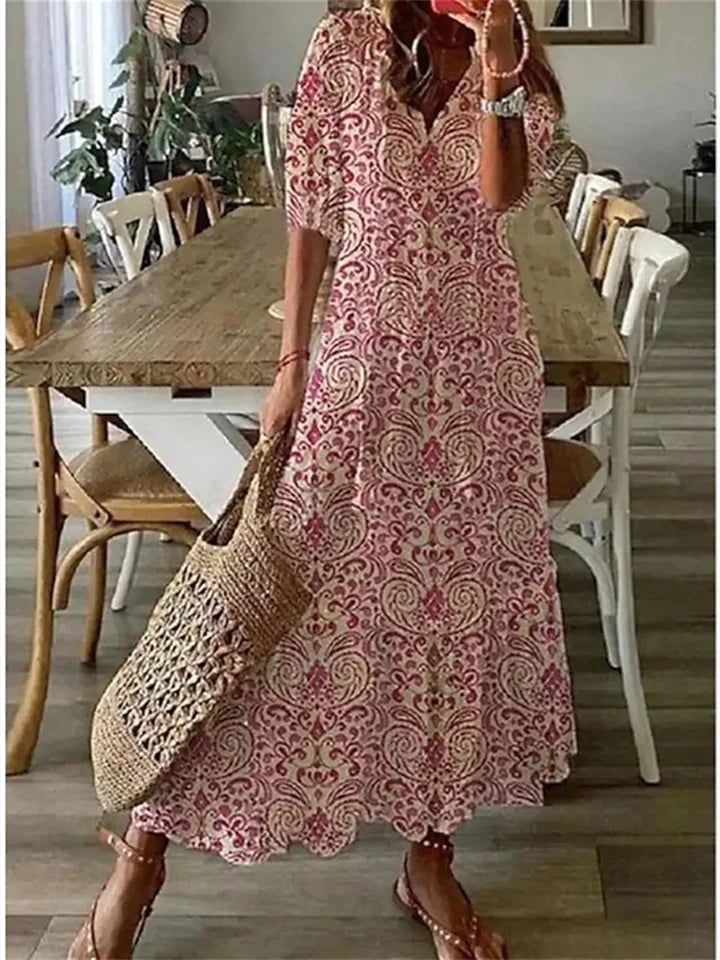 Elena - Weiße Maxi Sommerkleid
