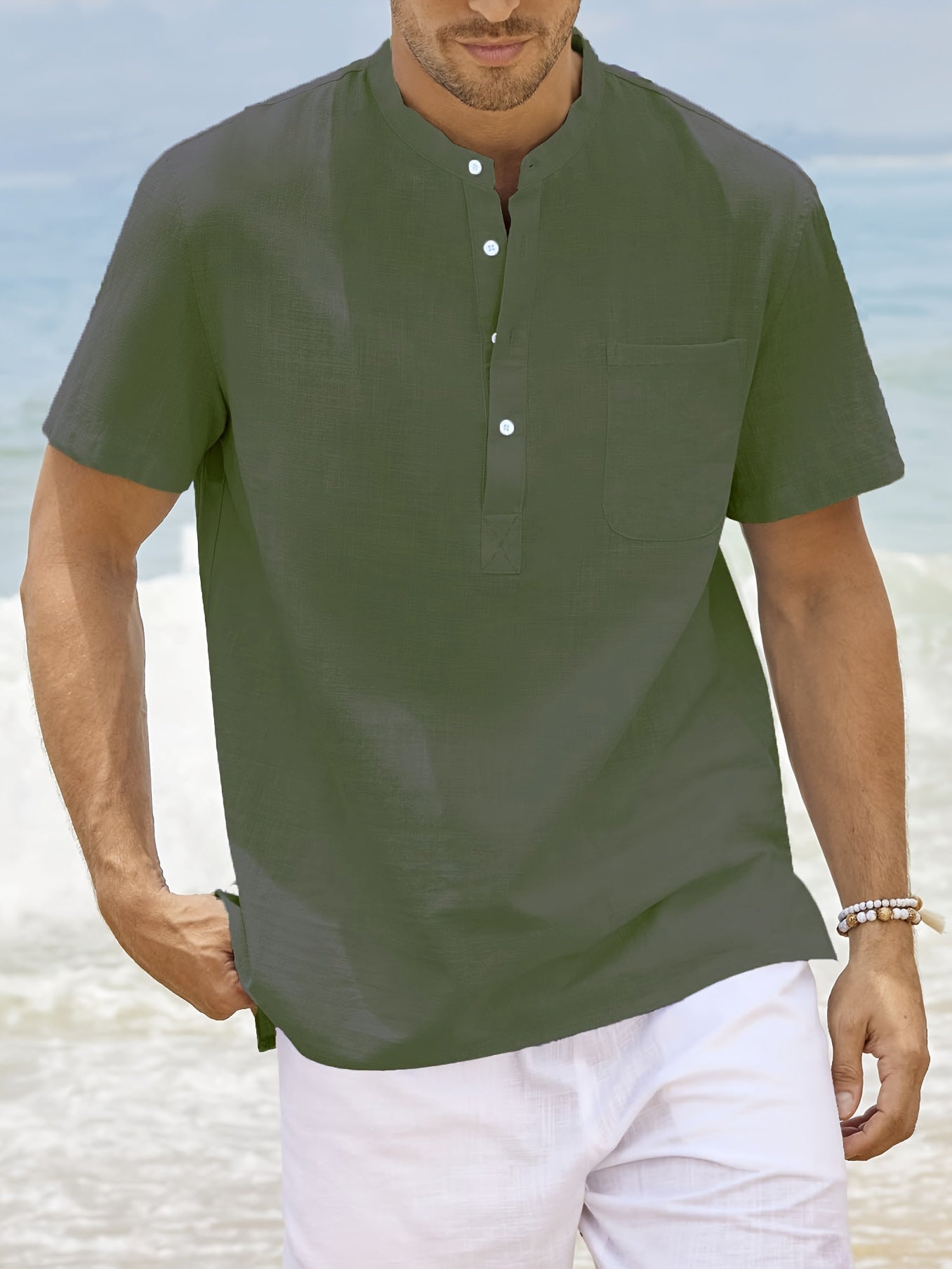 Marineblaues Henley-Hemd - Felix