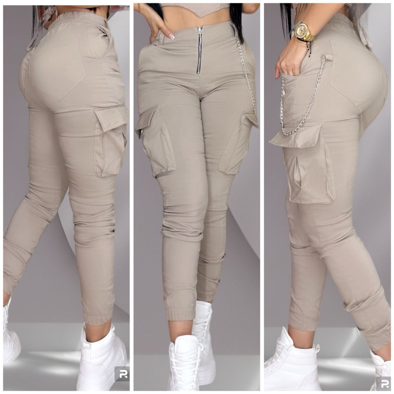 Beige Jogginghose für Damen - Nina
