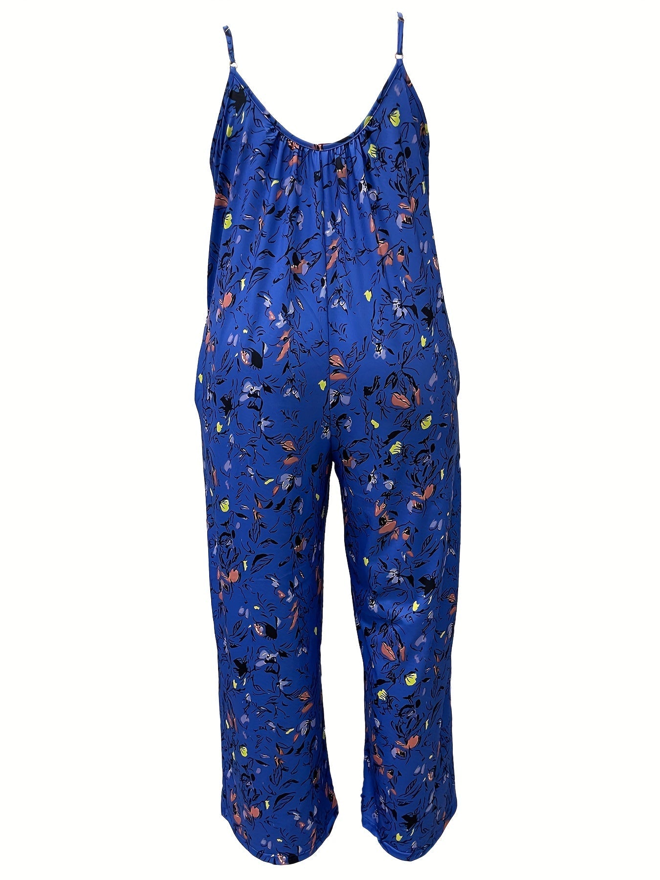 Beiger Floraler Cami-Jumpsuit - Alina