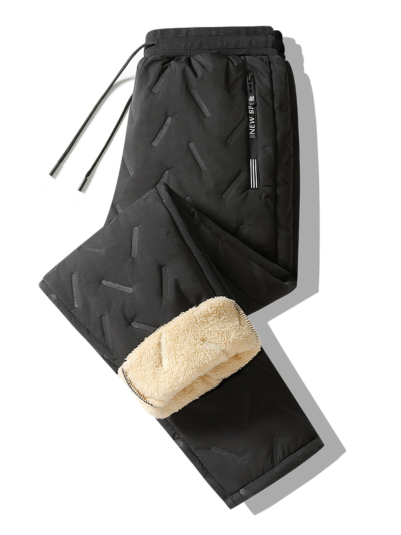 Graue Winter-Fleece-gefütterte Hose für Herren - Thomas