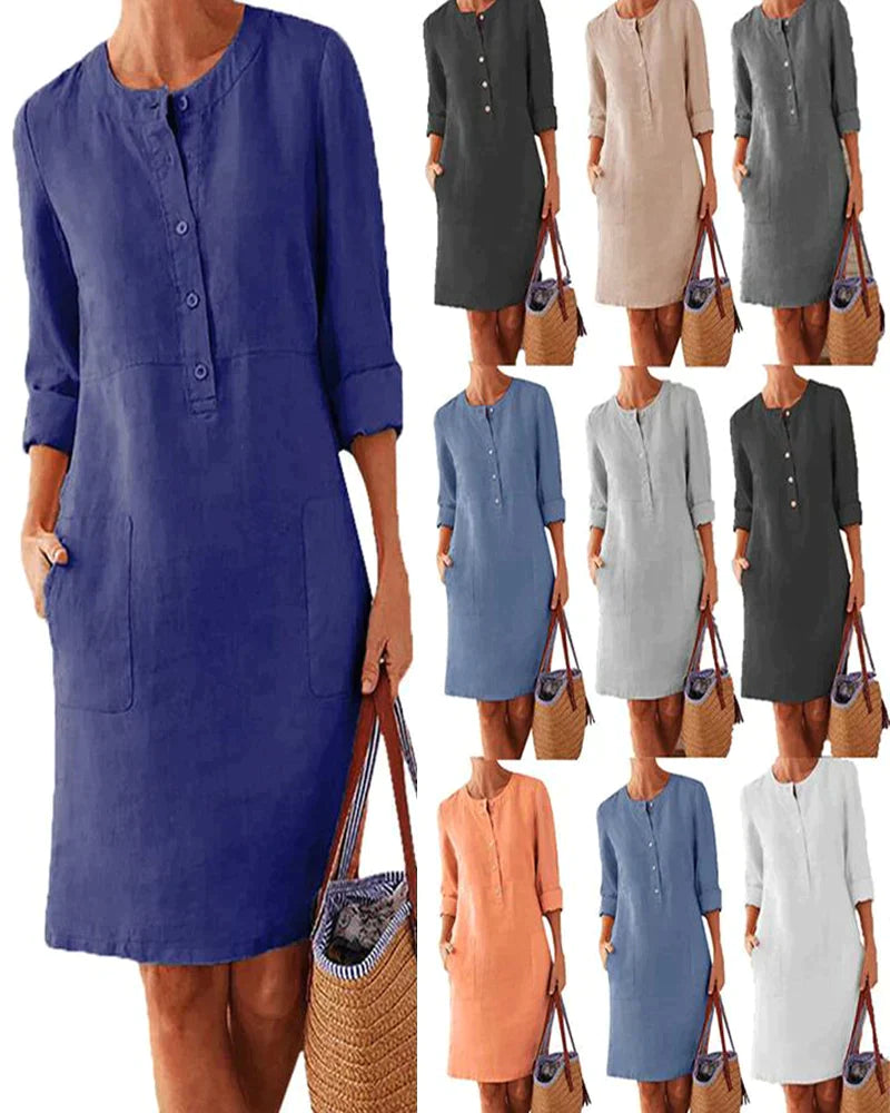 Florencia - Marineblau Elegant Kleid