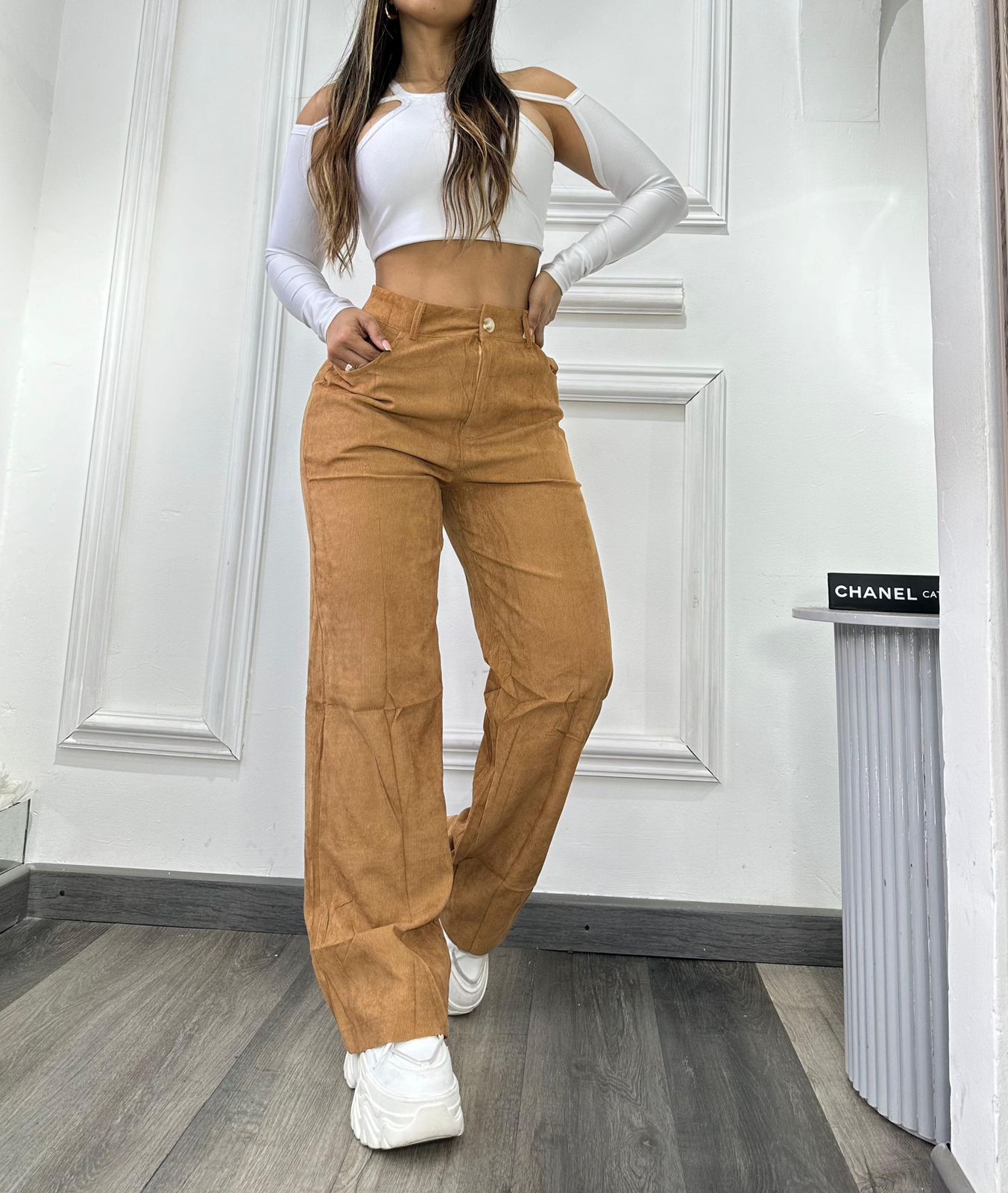 Schwarze Cordhose für Damen - Emma