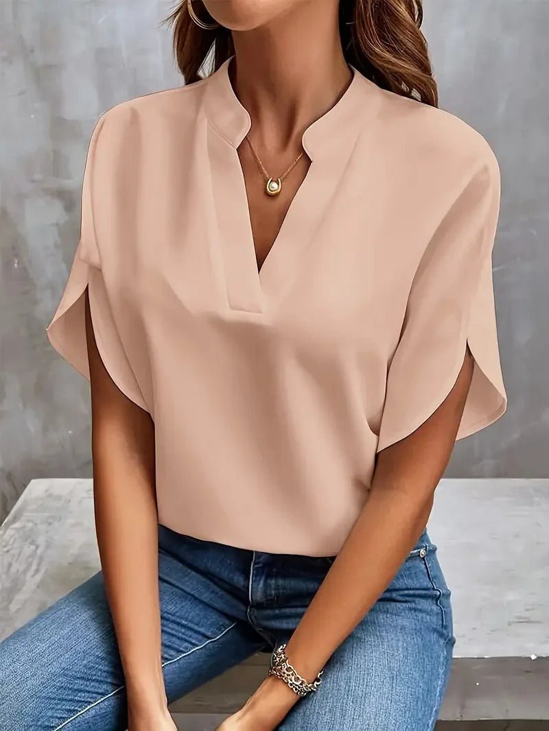 Gelbe Bluse mit Flachen Ärmeln - Sophie
