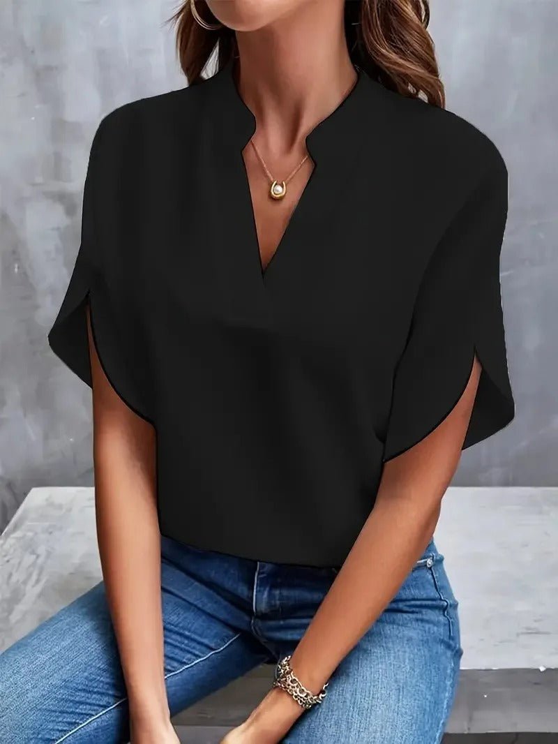 Gelbe Bluse mit Flachen Ärmeln - Sophie