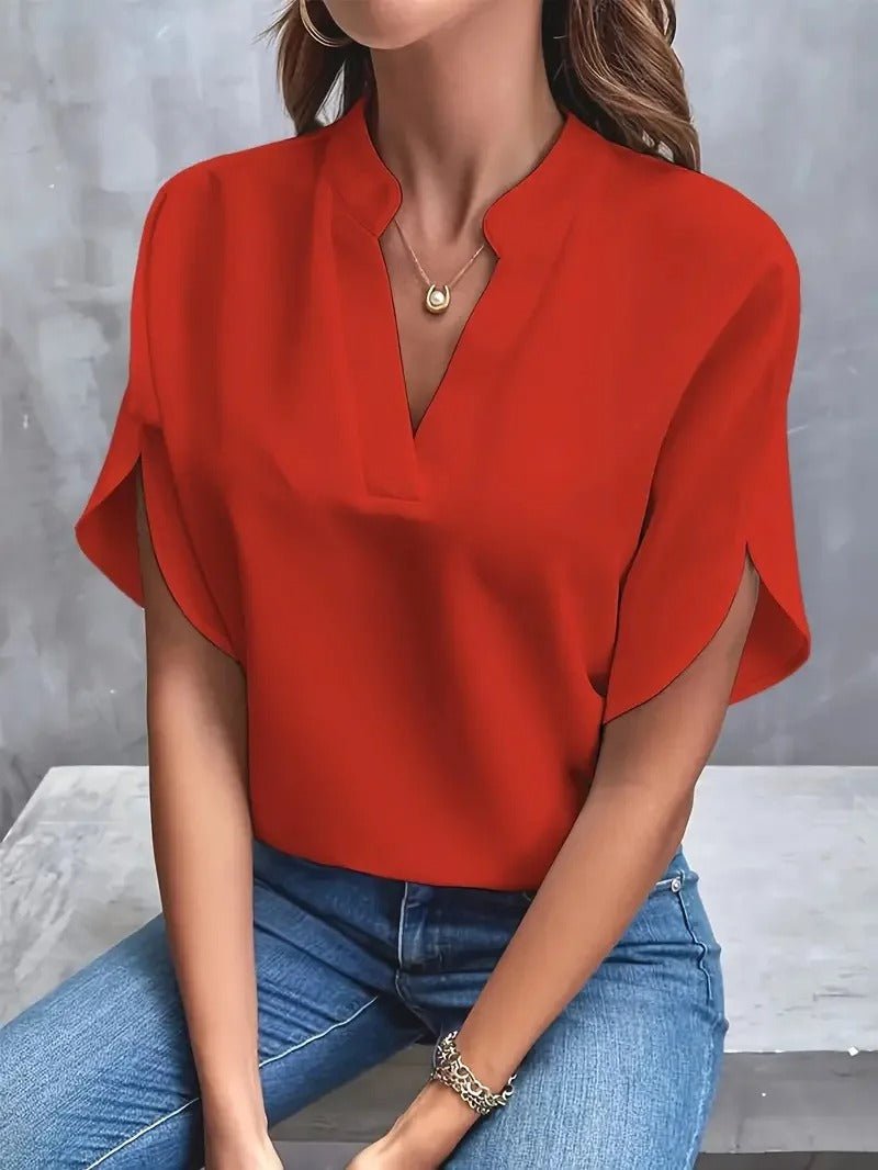 Gelbe Bluse mit Flachen Ärmeln - Sophie