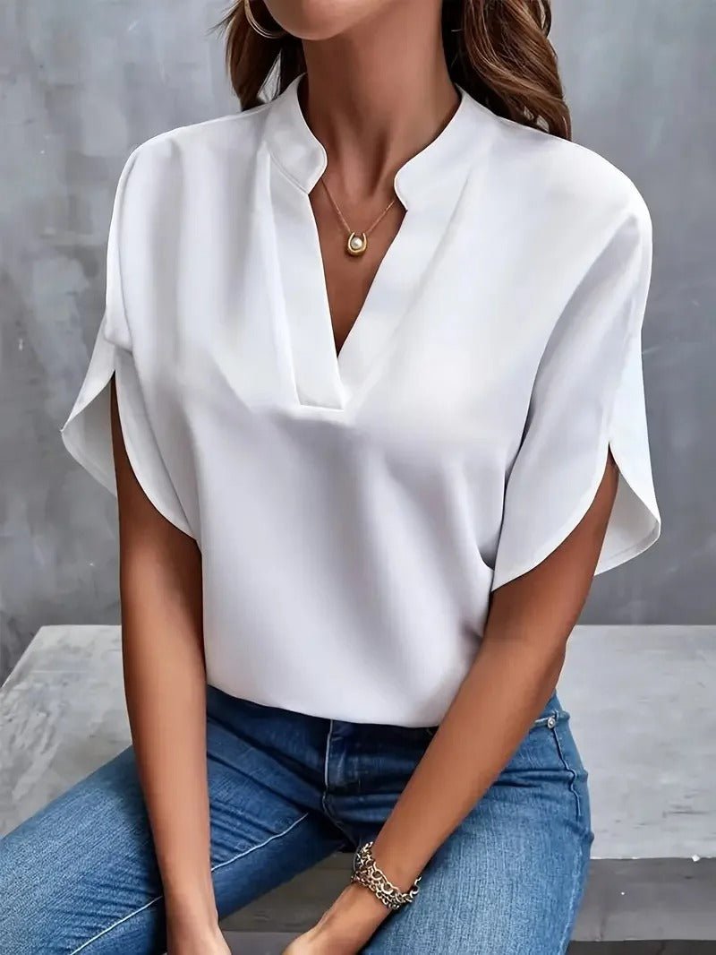 Gelbe Bluse mit Flachen Ärmeln - Sophie