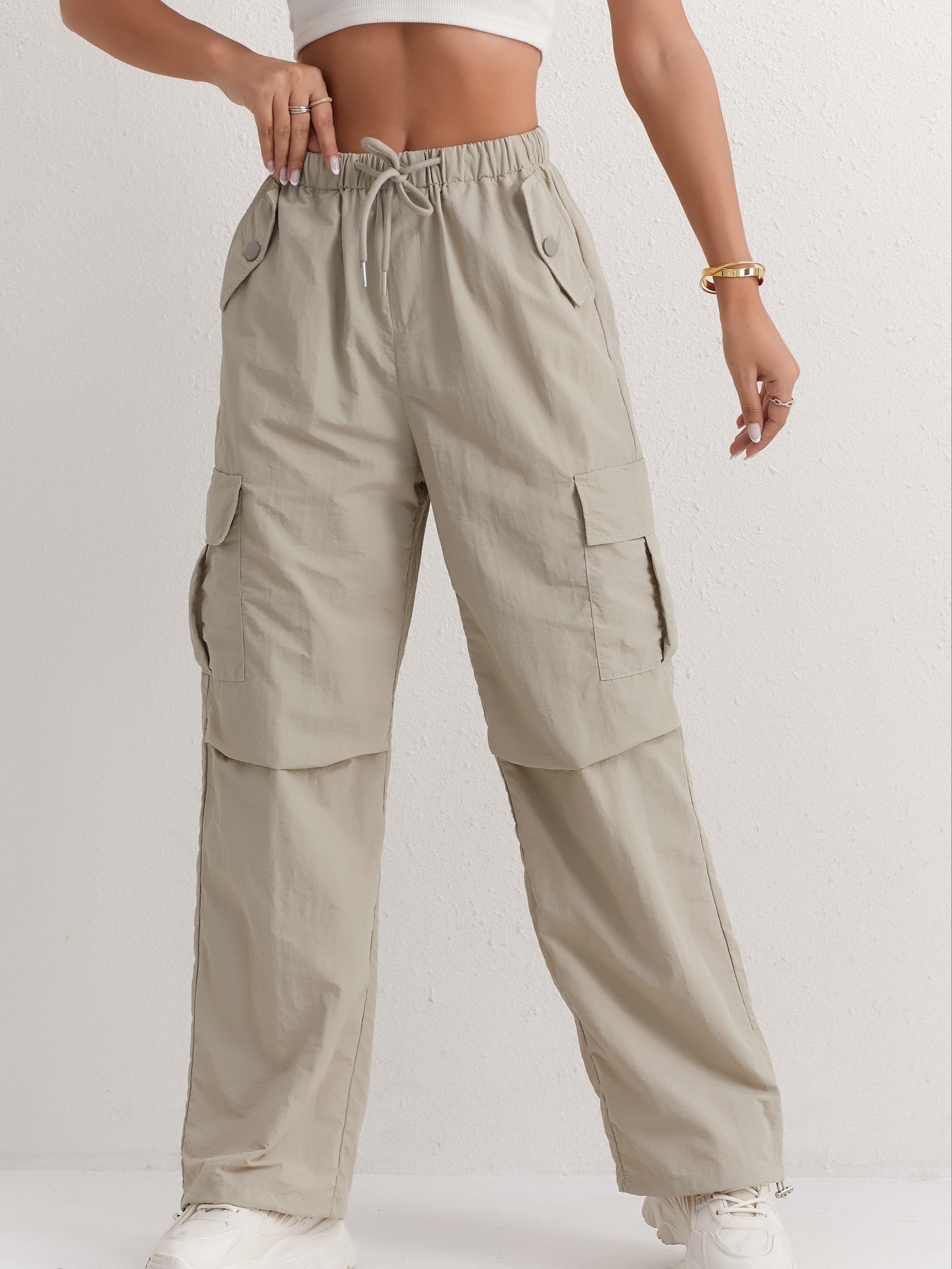 Rosa Cargo-Hose mit Geradem Bein - Lara